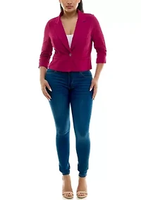 3/4 Sleeve Crop Blazer