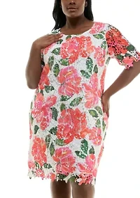 Floral Print Lace Dress