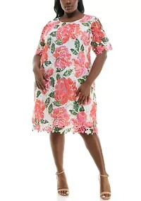 Floral Print Lace Dress