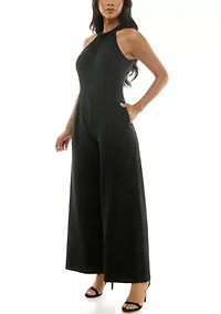 Glitter Twist Neck Jumpsuit