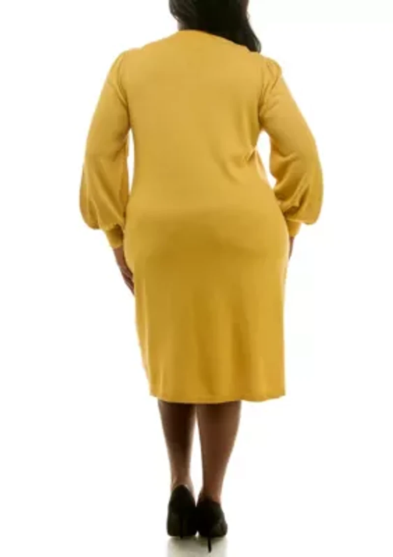 Rib Knit Column Dress