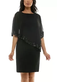 Popover Sparkle Chiffon Dress