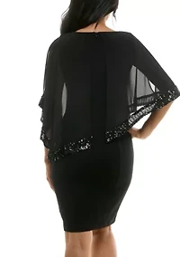 Popover Sparkle Chiffon Dress