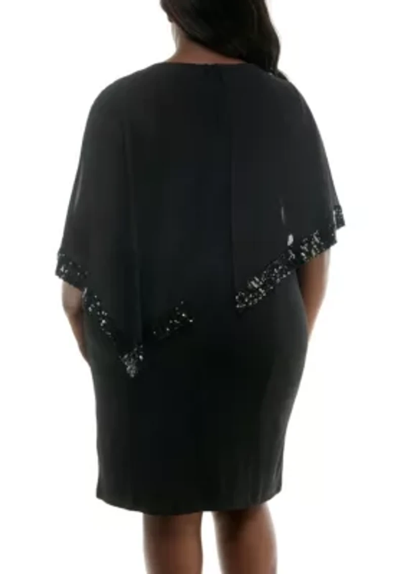 Popover Sparkle Chiffon Dress