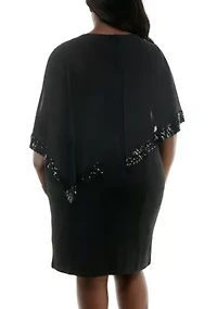 Popover Sparkle Chiffon Dress