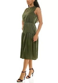 Sleeveless Dress With Back Bow