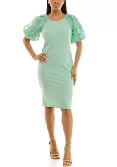 Floral Lace Sheath Dress