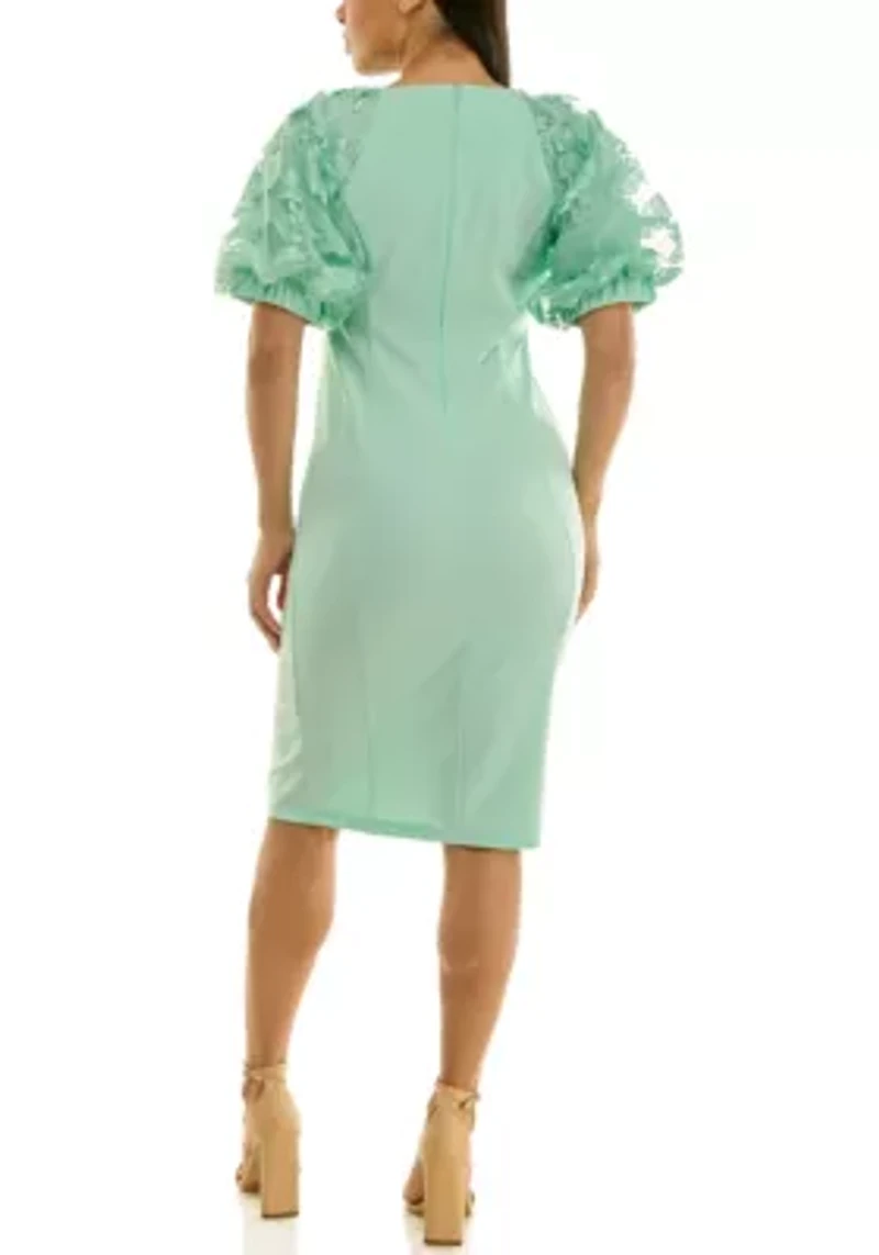 Floral Lace Sheath Dress