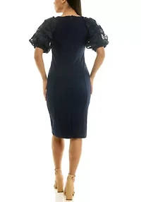 Floral Lace Sheath Dress