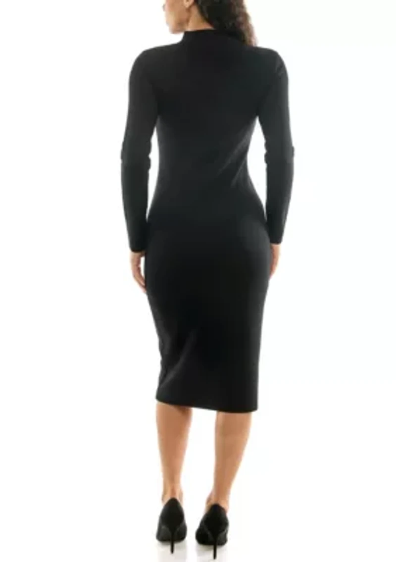 Floral Studded Sweater Dress