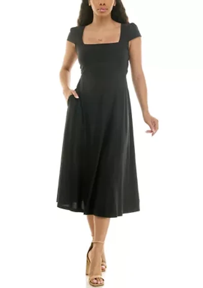 Fit & Flare Lace Up Dress