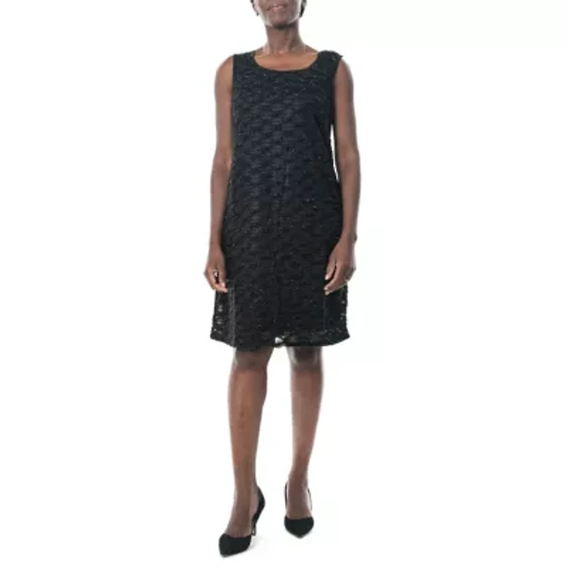 Jewel Neck Sleeveless Sheath Dress