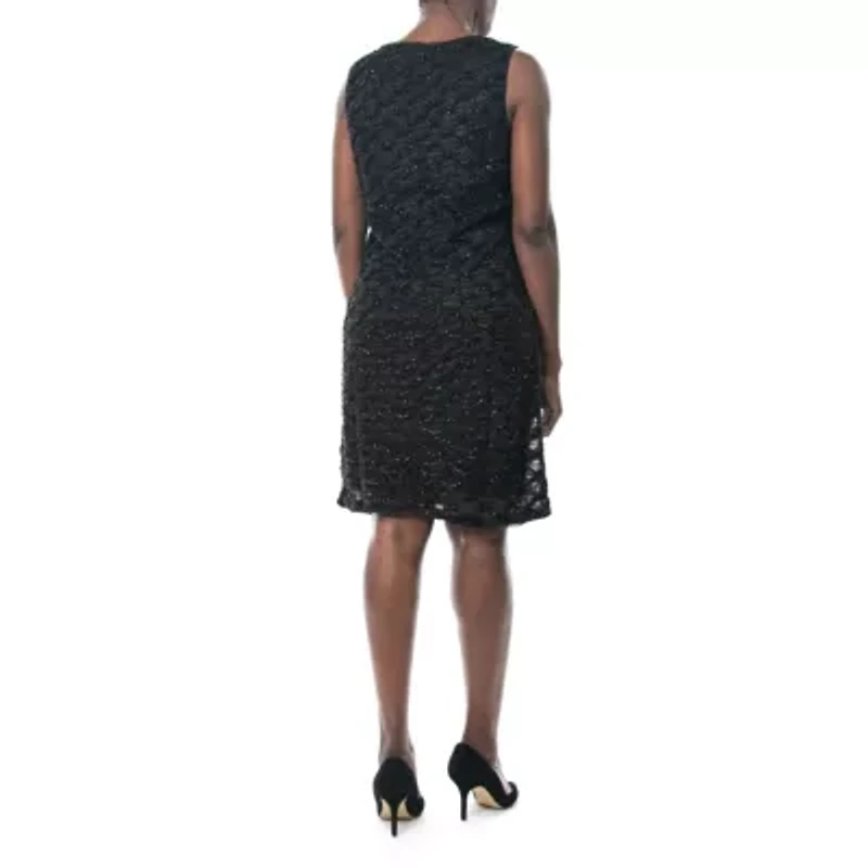 Jewel Neck Sleeveless Sheath Dress