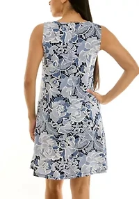 Scoop Neck Sleeve Trapeze Dress