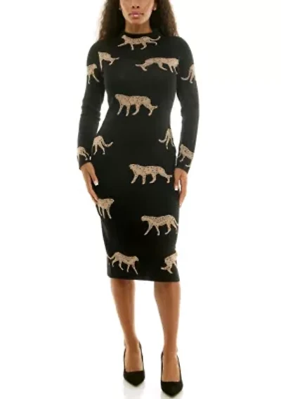 Casual Mockneck Midi Dress