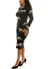 Casual Mockneck Midi Dress