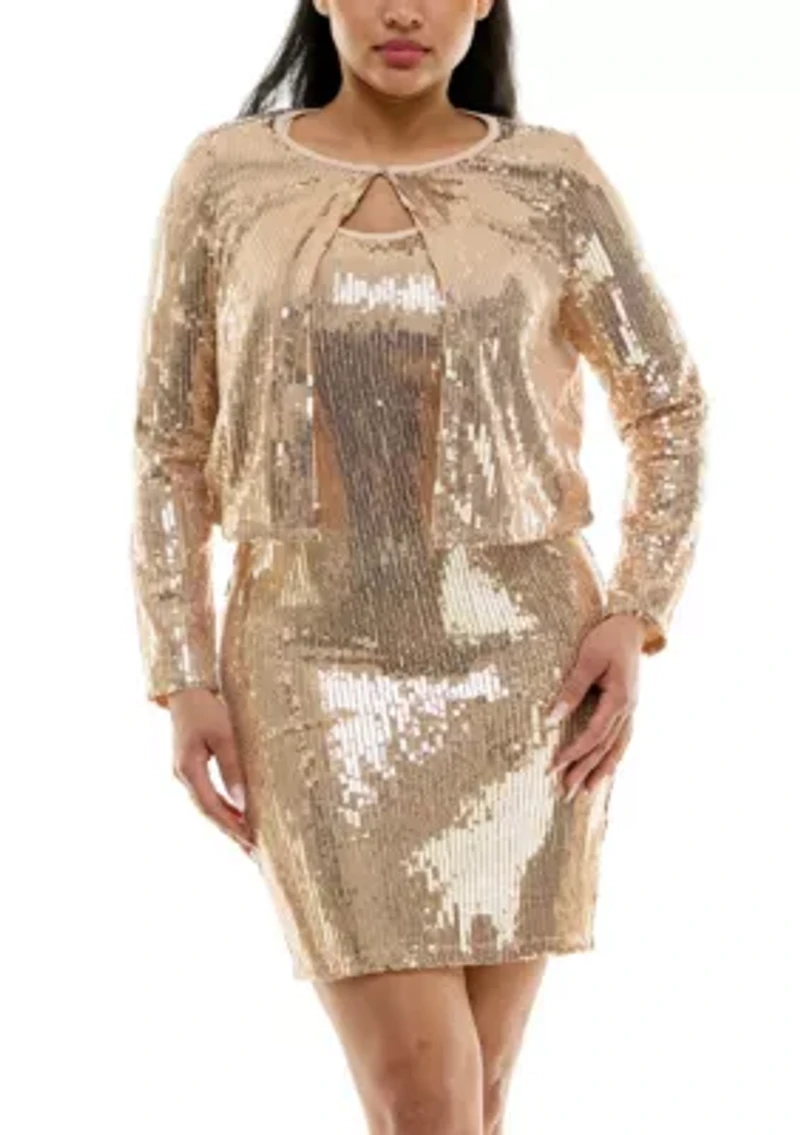 2PC Sequin and Bolero Set