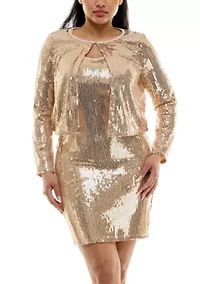 2PC Sequin and Bolero Set