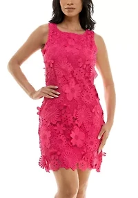 Sleeveless Crochet 3D Sheath