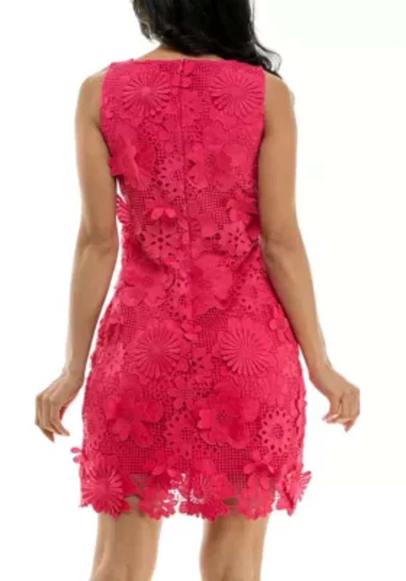 Sleeveless Crochet 3D Sheath