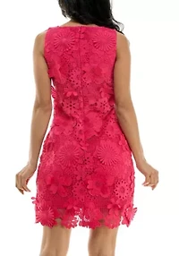 Sleeveless Crochet 3D Sheath