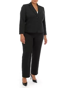 TONAL PINSTRIPE TWO BUTTON JACKET AND KATE PANT
