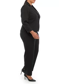 TONAL PINSTRIPE TWO BUTTON JACKET AND KATE PANT