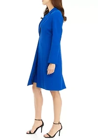 Women's Long Coat and Basic Sheath Dress Set