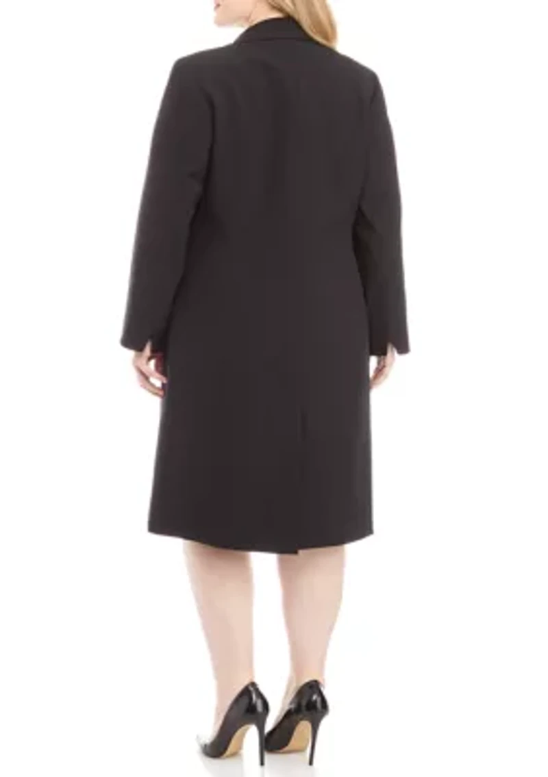 CREPE LONG COAT & SHEATH DRESS