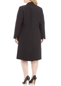 CREPE LONG COAT & SHEATH DRESS