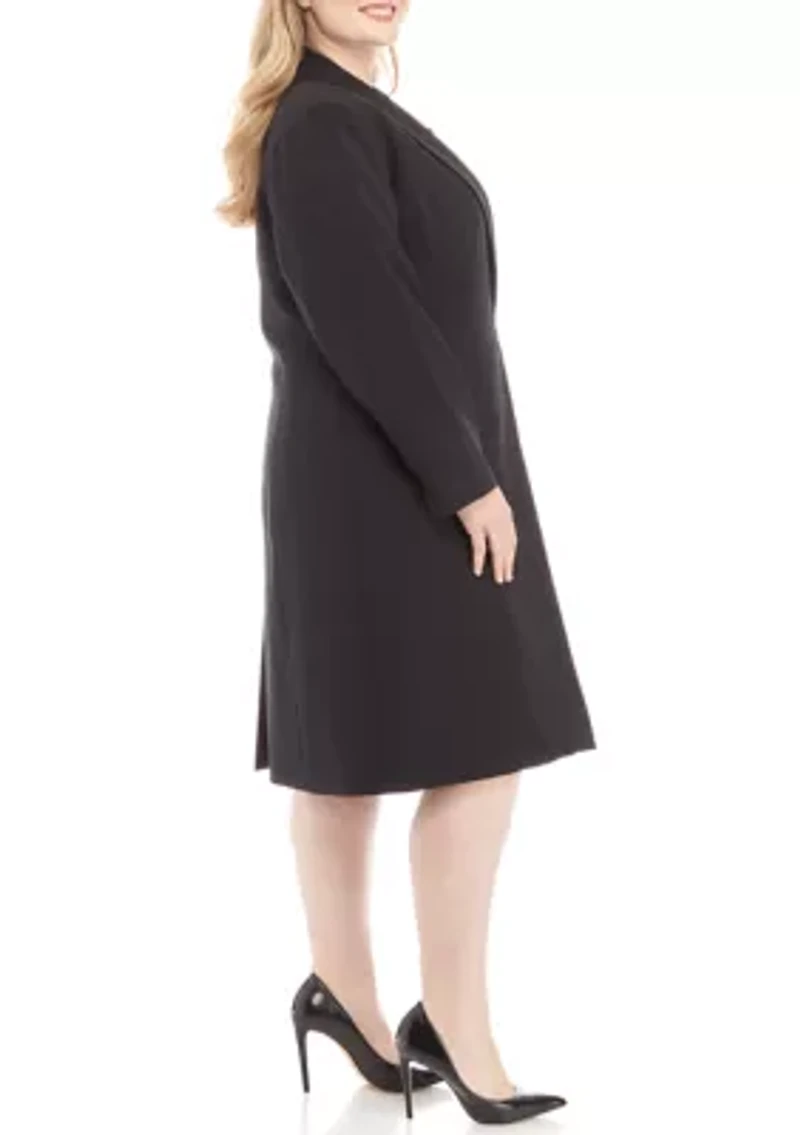 CREPE LONG COAT & SHEATH DRESS