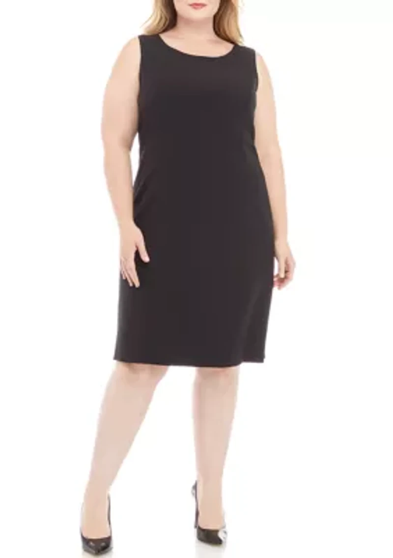 CREPE LONG COAT & SHEATH DRESS