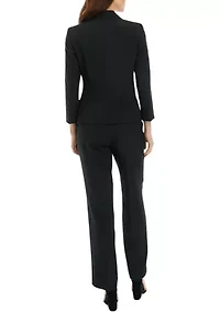 CREPE 2 BTTN & EXTENDED TAB TROUSER