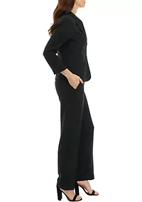 CREPE 2 BTTN & EXTENDED TAB TROUSER