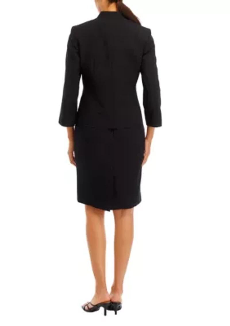 CROPPED SLEEVE JACKET AND EMPIRE SEAMED DRESS