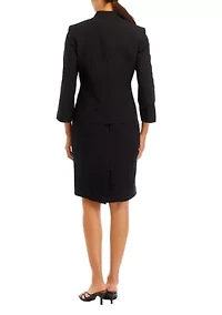 CROPPED SLEEVE JACKET AND EMPIRE SEAMED DRESS