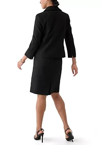 Four Button Jacket & Empire Waist Dress Suit