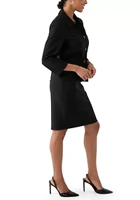 Four Button Jacket & Empire Waist Dress Suit