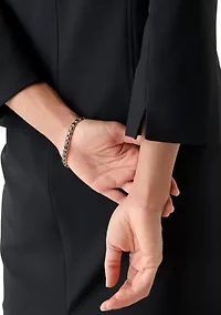 Four Button Jacket & Empire Waist Dress Suit