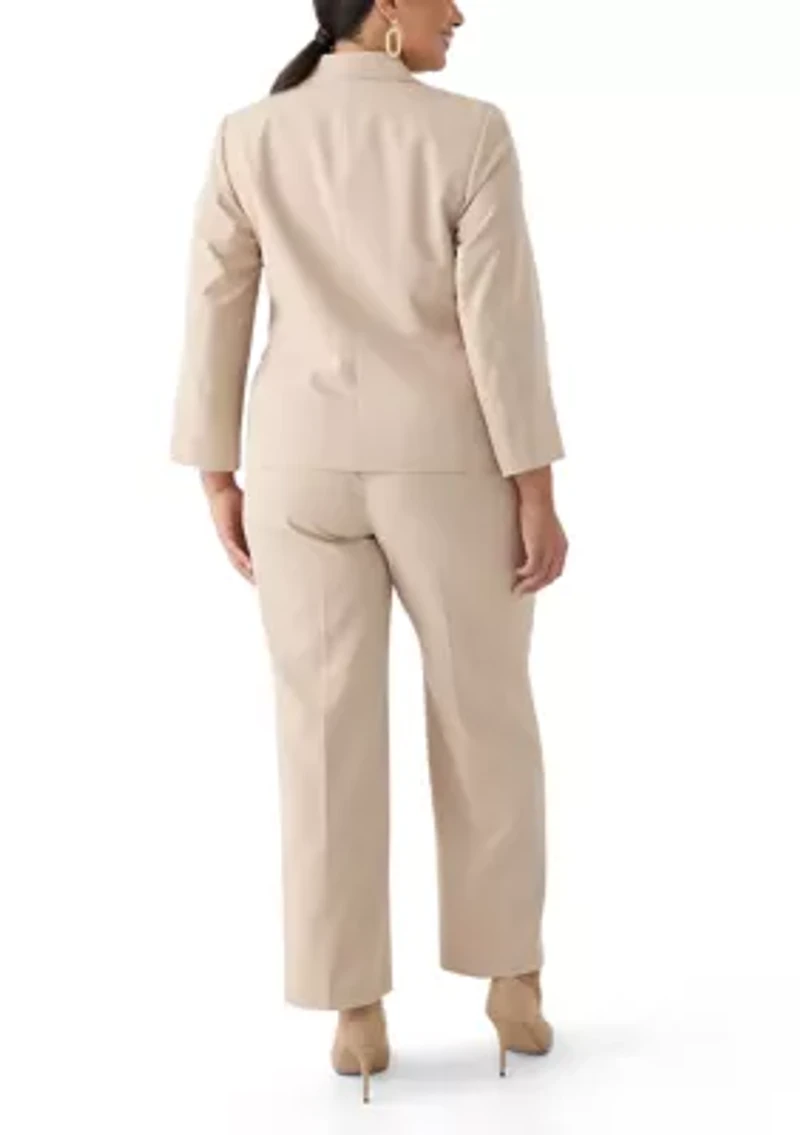 Two-Button Jacket & Extended Tab Waist Pant Suit