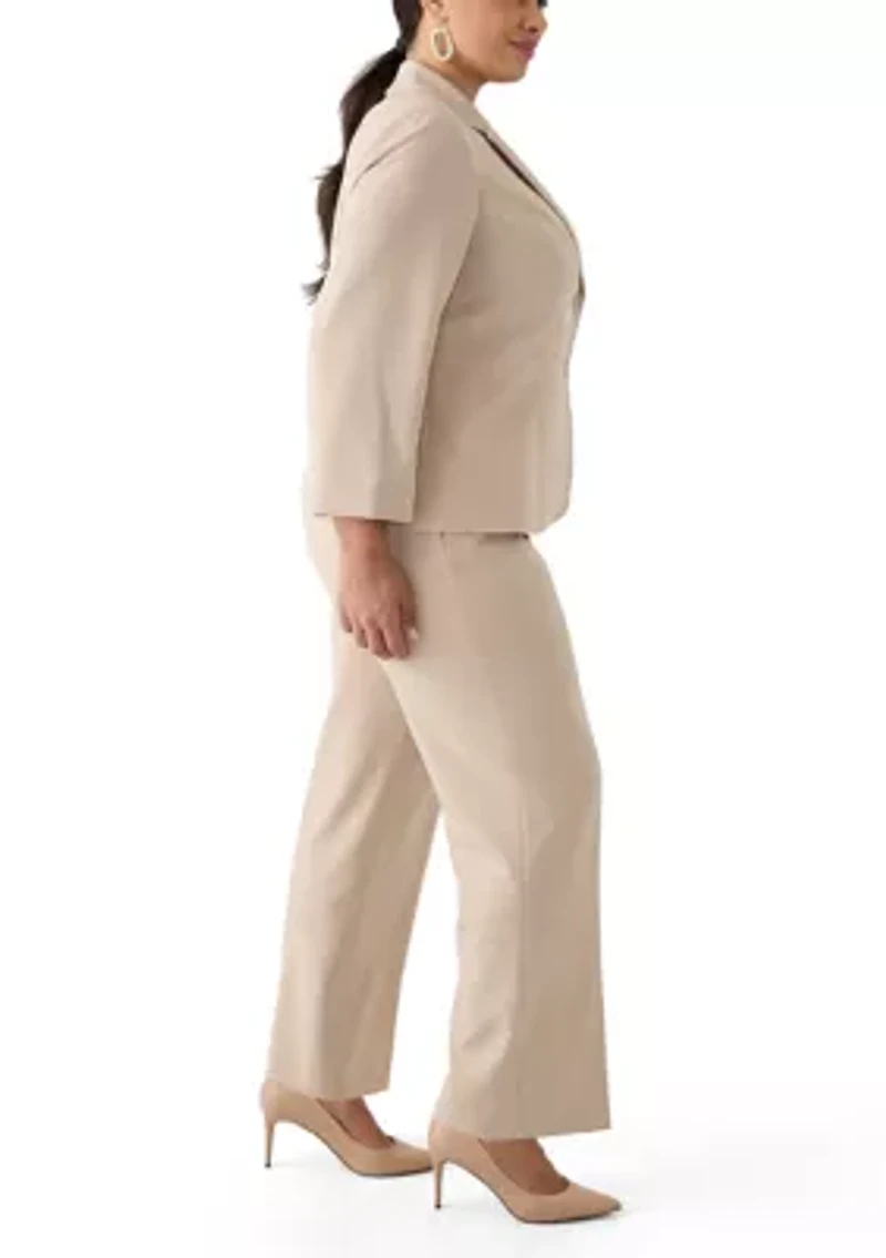 Two-Button Jacket & Extended Tab Waist Pant Suit