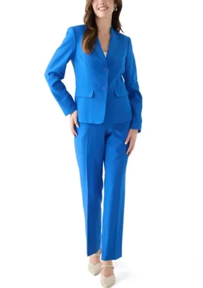 Two-Button Seamed Jacket Pant Suit