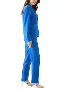 Two-Button Seamed Jacket Pant Suit