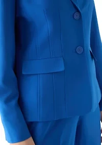 Two-Button Seamed Jacket Pant Suit