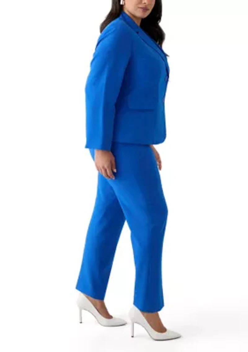 Two-Button Seamed Jacket Pant Suit