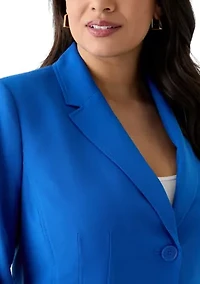Two-Button Seamed Jacket Pant Suit