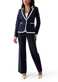 Framed One-Button Pant Suit