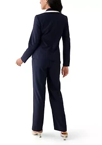 Framed One-Button Pant Suit