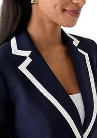 Framed One-Button Pant Suit