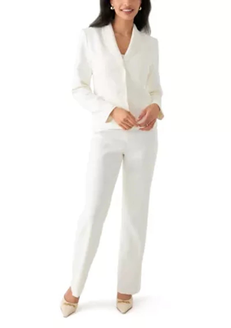 Two-Button Shawl Collar Jacket Pant Suit